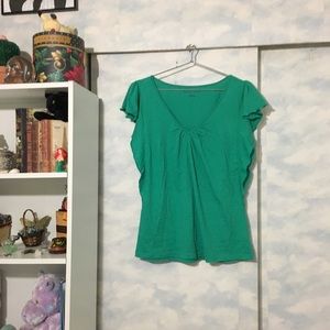 new york and company Wavy Top Green L